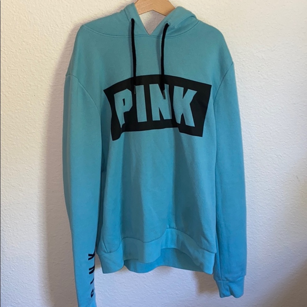 Light blue PINK Victoria’s Secret Hoodie